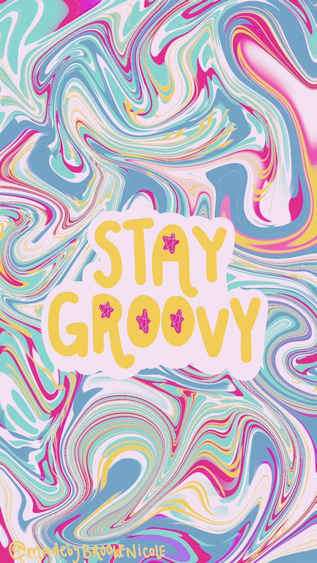 Trendy Aesthetic Stay Groovy Background