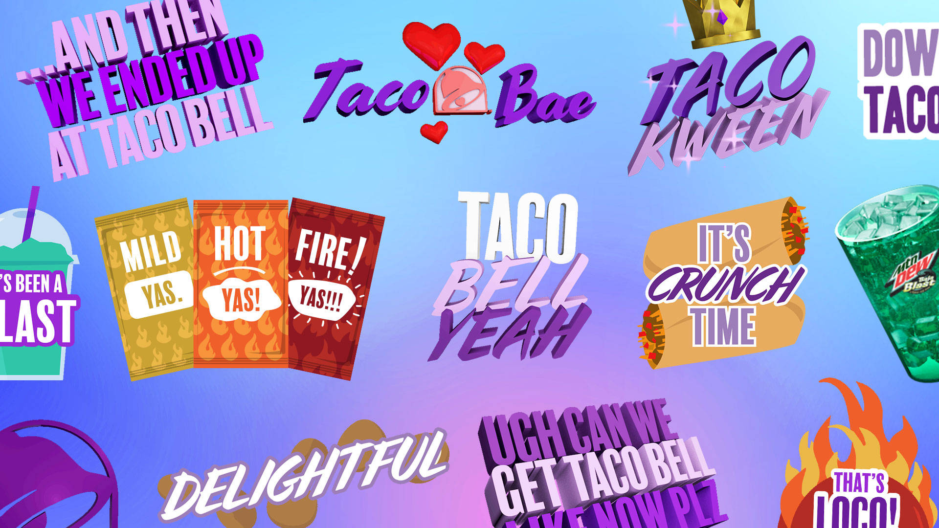Trendy Taco Bell Digital Poster Background