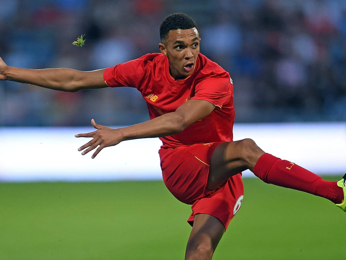 Trent Alexander-arnold Kicking Short Hair Background