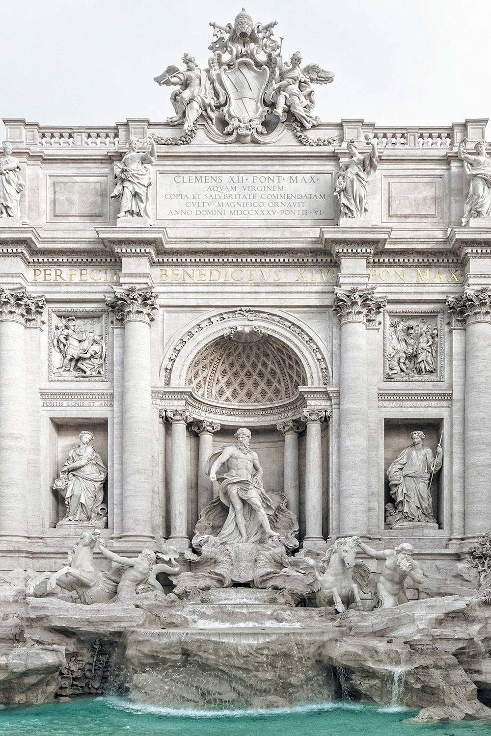 Trevi Fountain In Rome Background