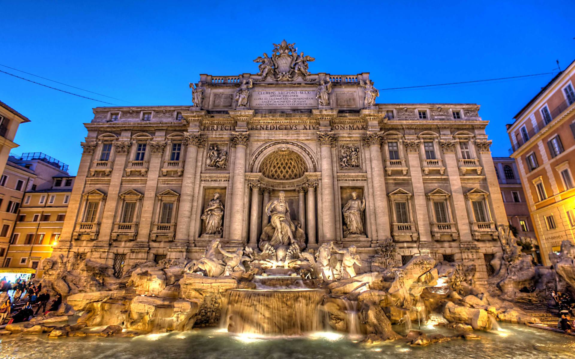 Trevi Fountain In Rome Background