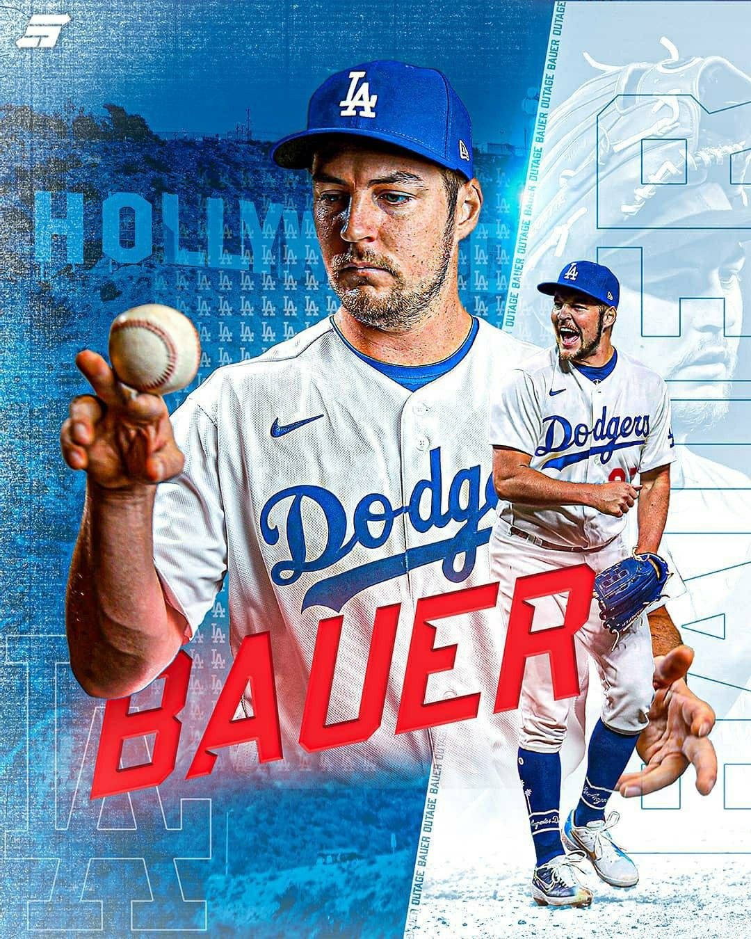 Trevor Bauer Los Angeles Dodgers Graphic Background