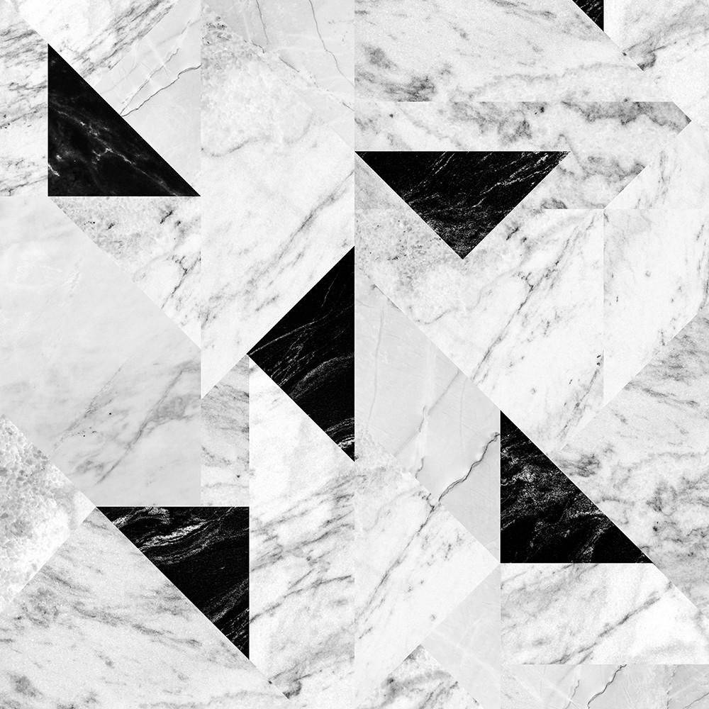 Triangle Design On White Marble Background