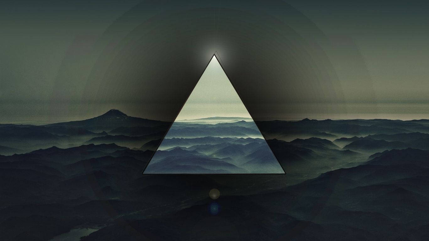 Triangle Mountains Polyscape Art Background