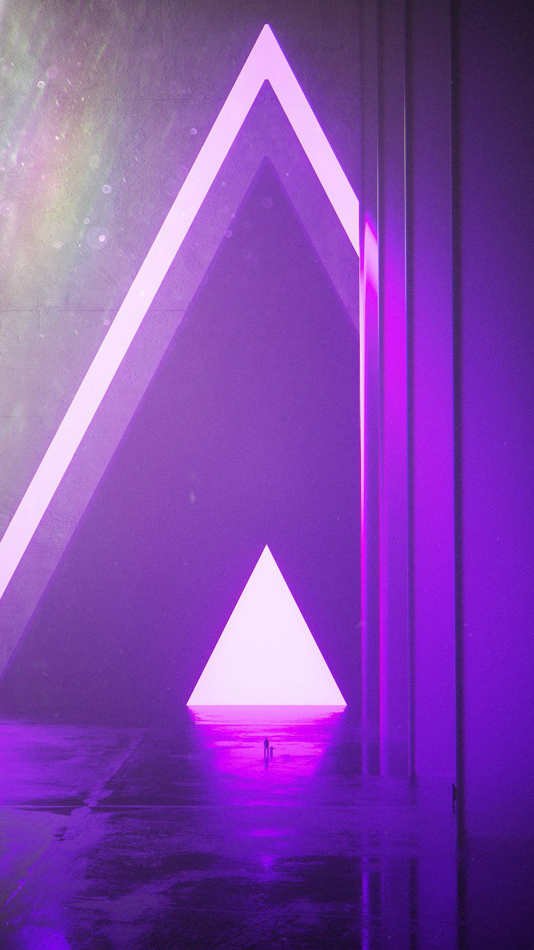 Triangle Portal In Light Purple Iphone Background