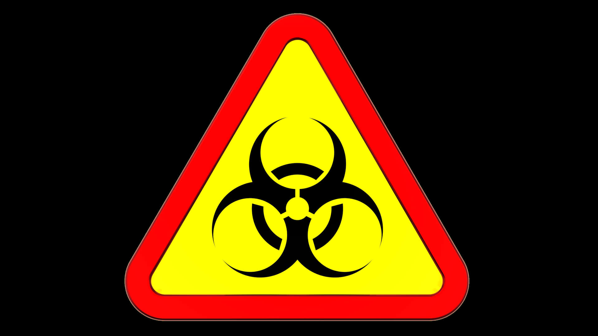 Triangle Toxic Biohazard Symbol Background