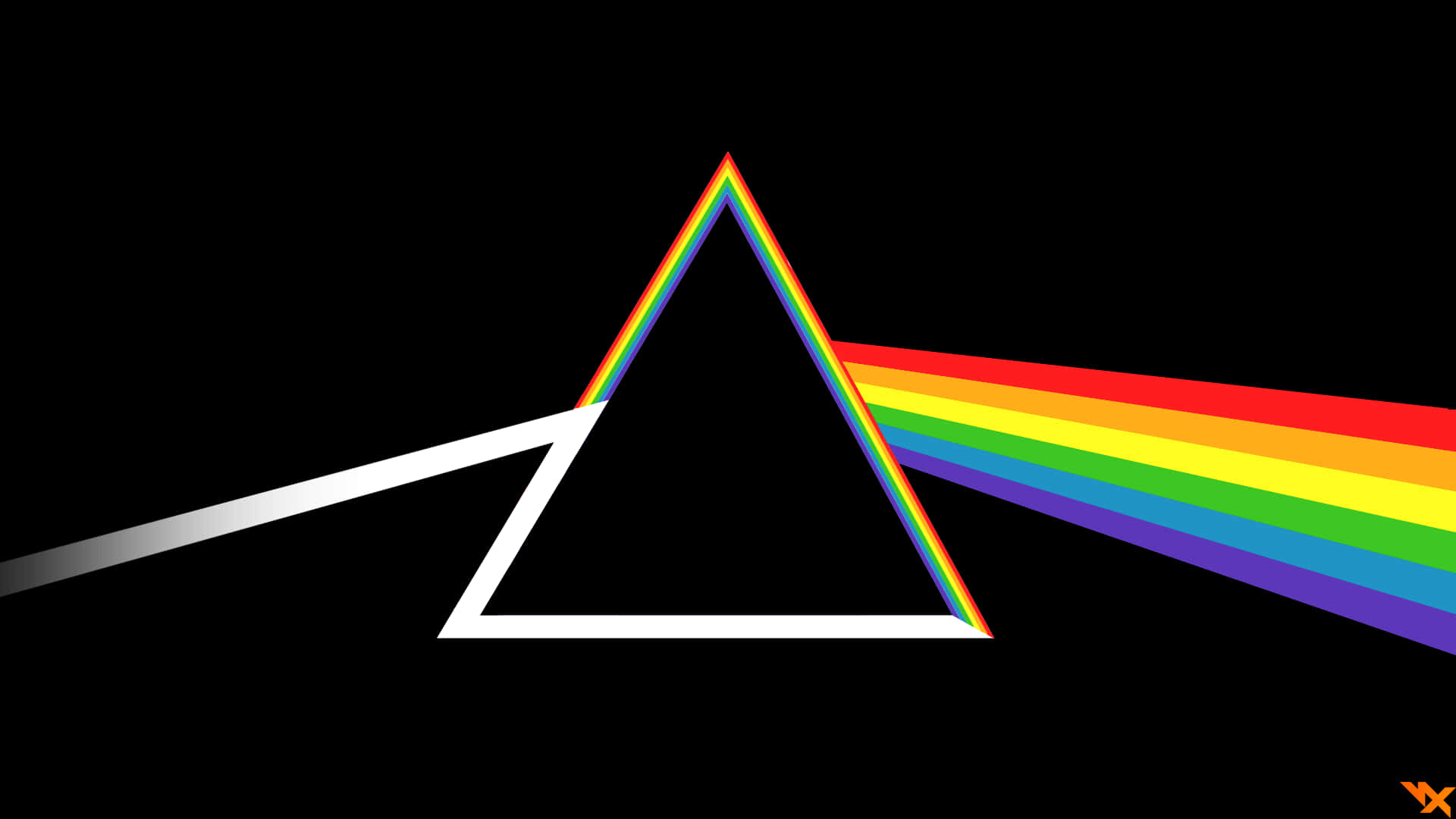 Triangle With Rainbow Lines Pride Desktop