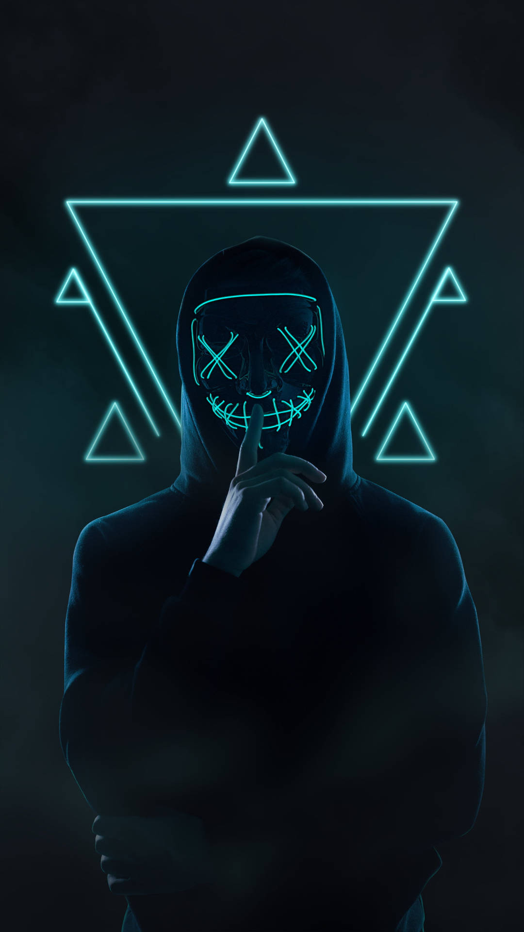Triangles Hush Purge Mask Background