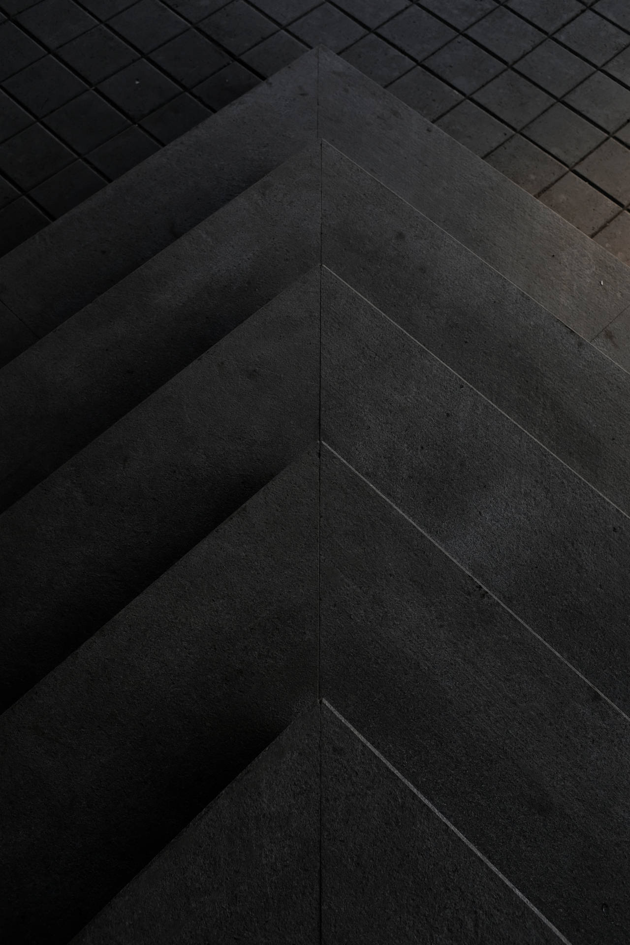Triangular Concrete Black Abstract Background