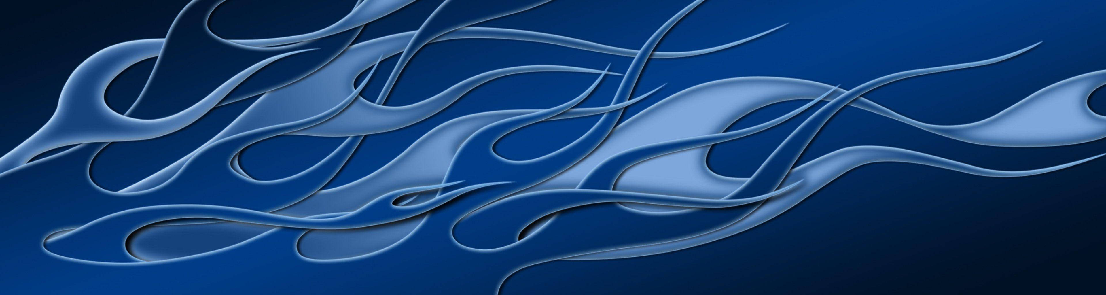 Tribal Blue Flames Background