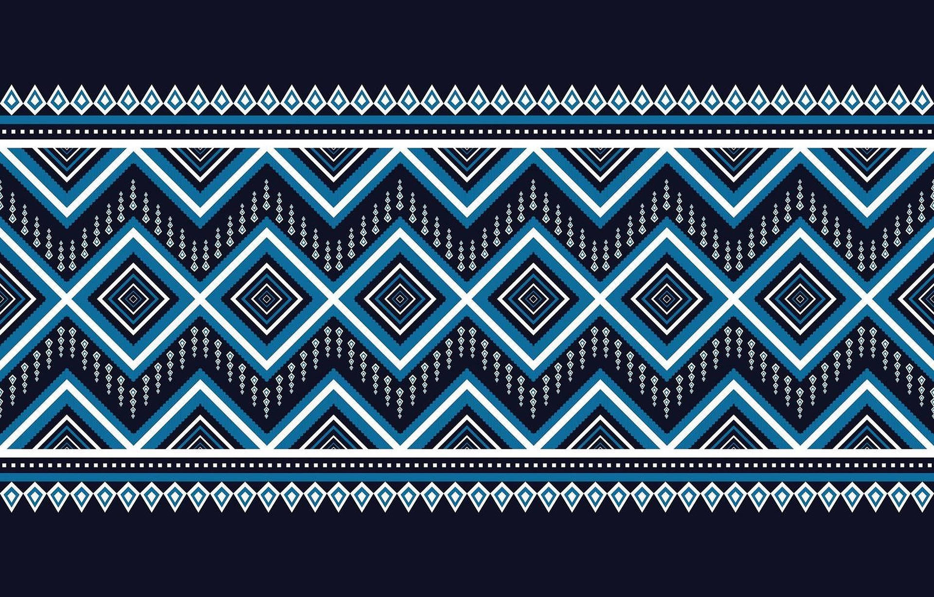 Tribal Pattern Blue Artwork Background