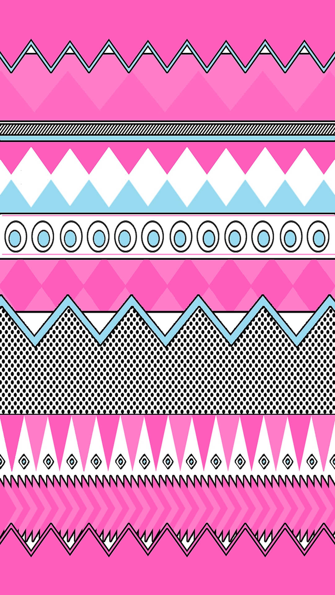 Tribal Pattern Pink Art Background