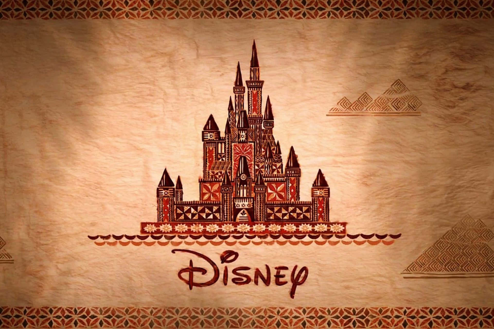 Tribal Style Disney Castle Background