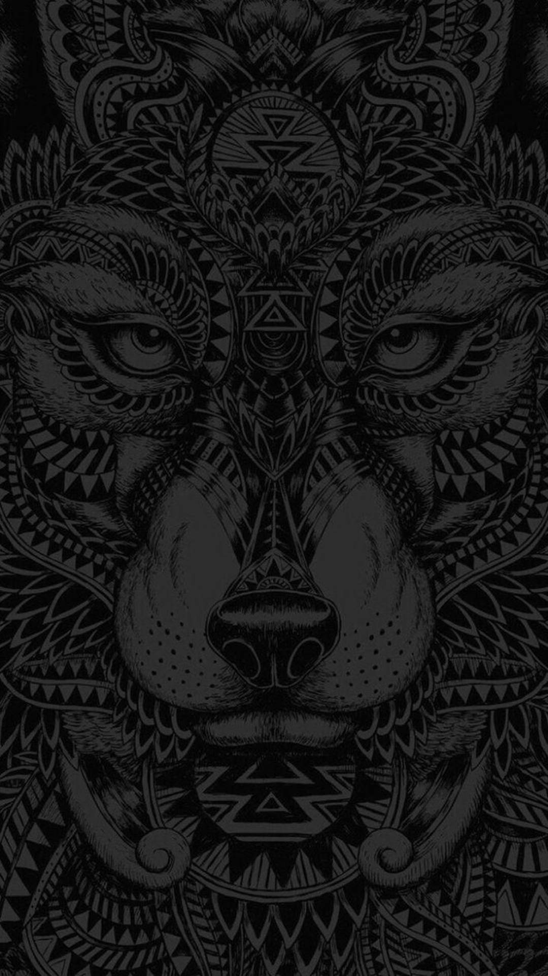 Tribal Wolf Dope Iphone Background