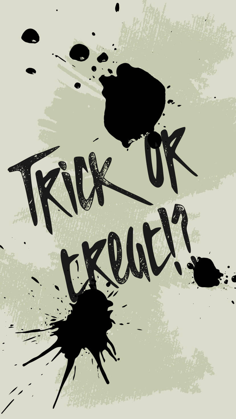 Trick Or Treat Black Text