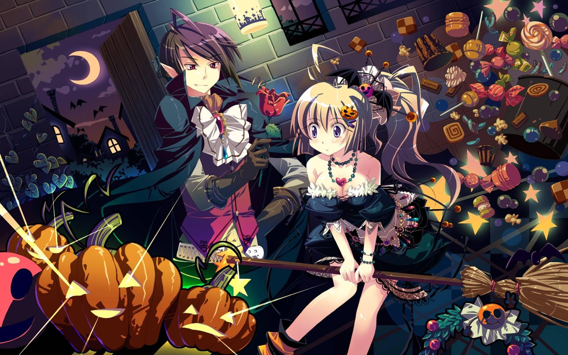 Trick Or Treat! Celebrate Halloween With Your Favorite Japanese Anime Characters! Background