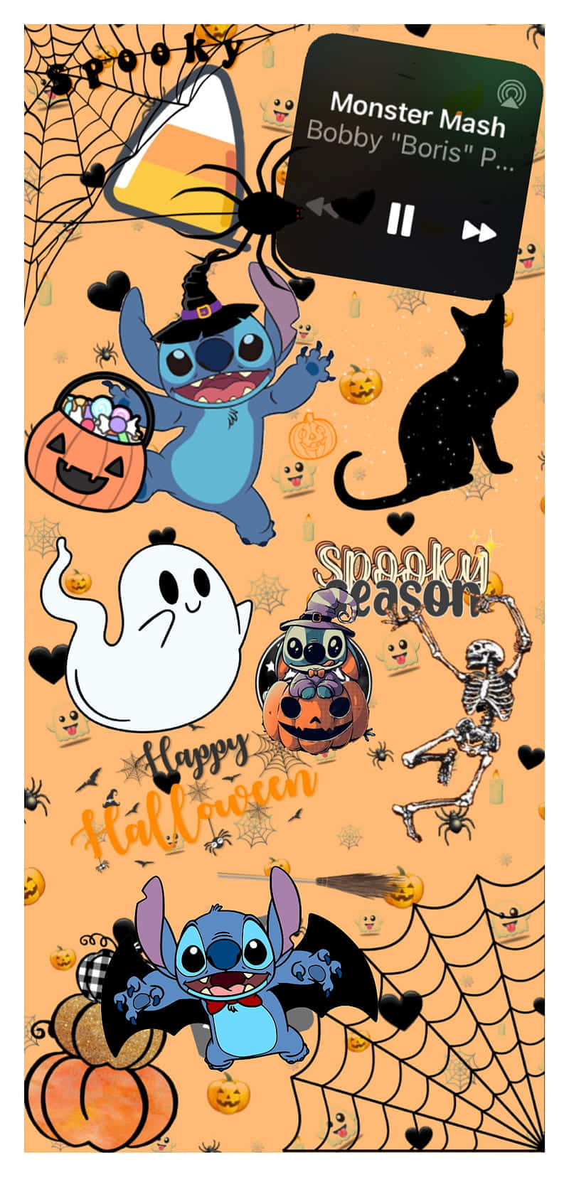 Trick Or Treat - Celebrating Halloween With Lilo And Stitch Background