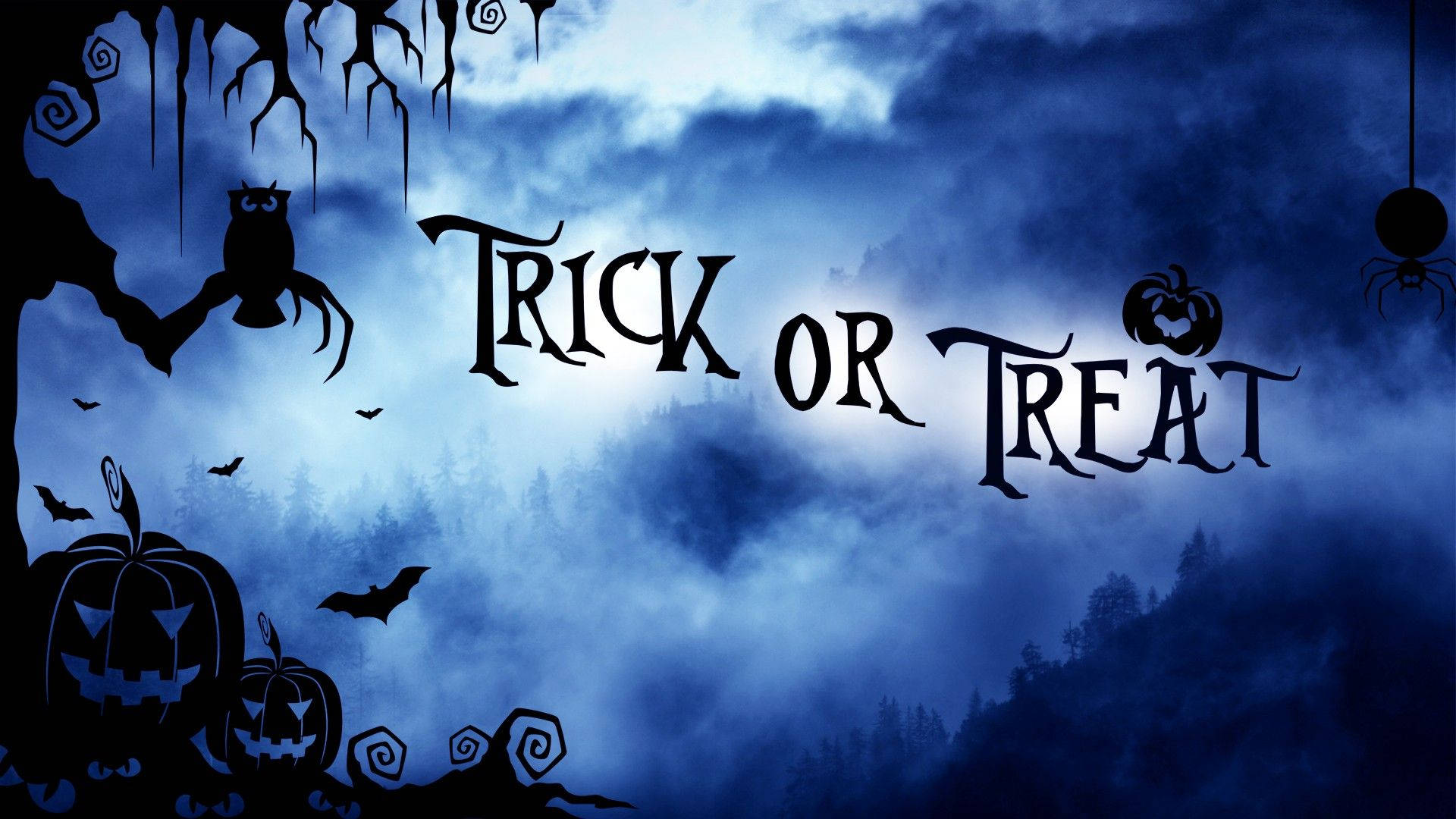 Trick Or Treat Cloudy Background Background