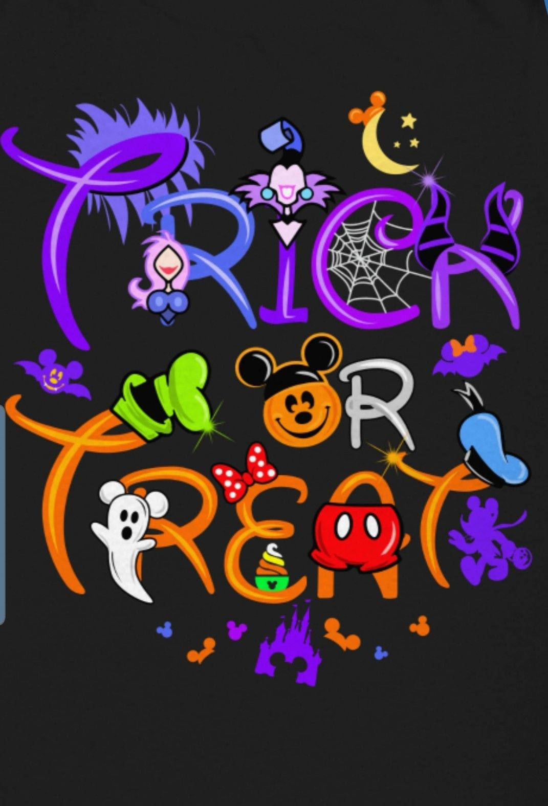 Trick Or Treat Cute Disney Halloween Background