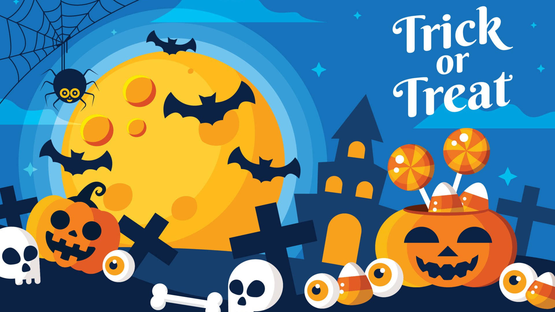 Trick-or-treat Cute Halloween Desktop Background