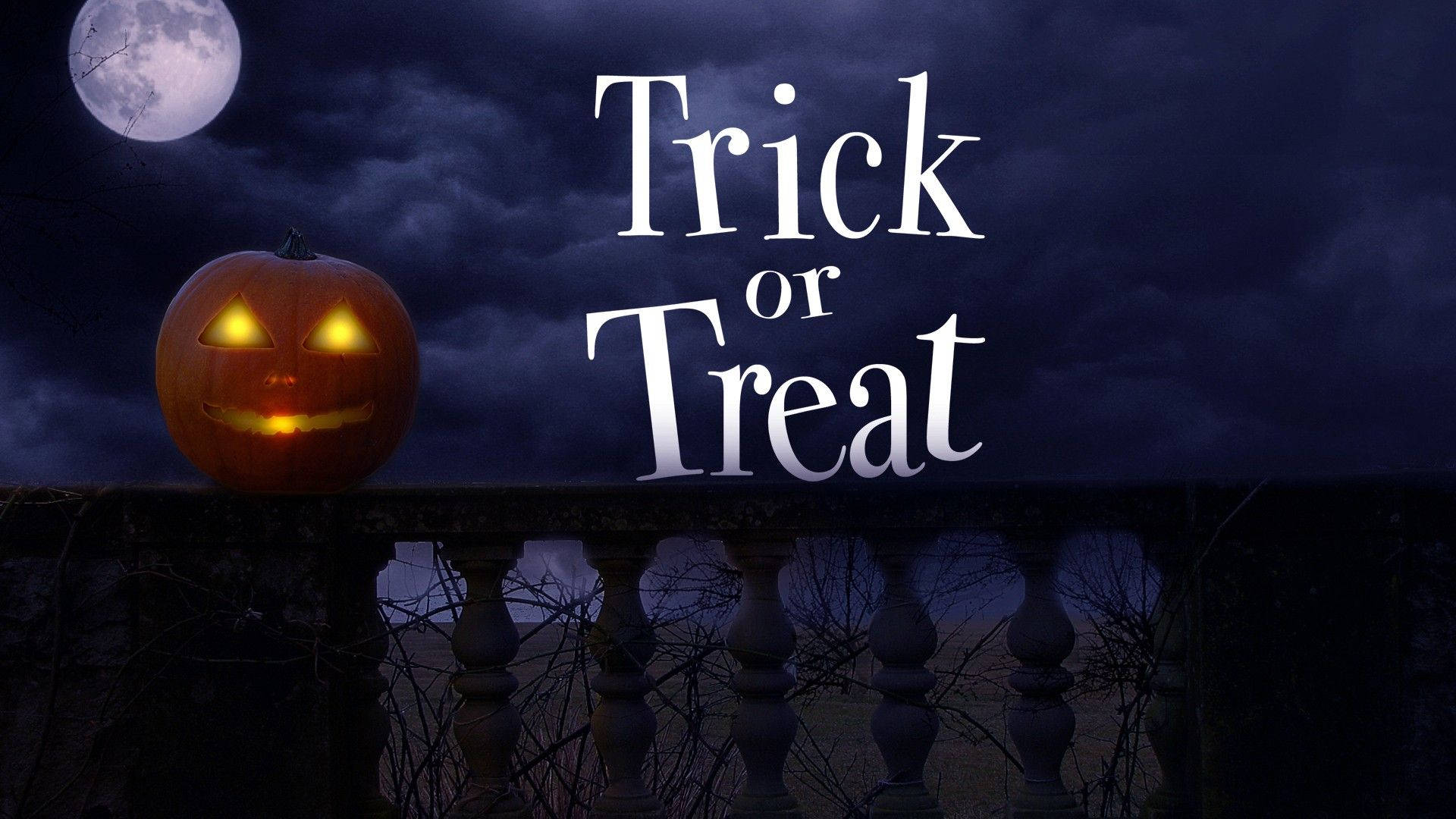 Trick Or Treat Ghouly Fence Background