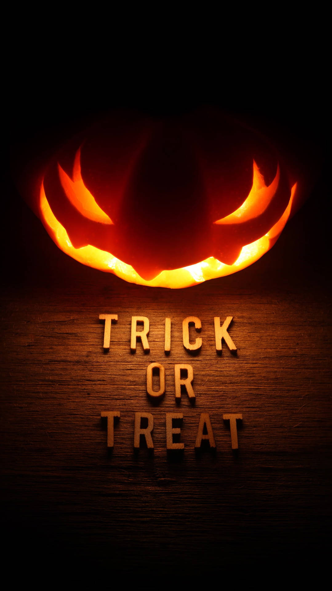 Trick Or Treat Glowing Lantern Background