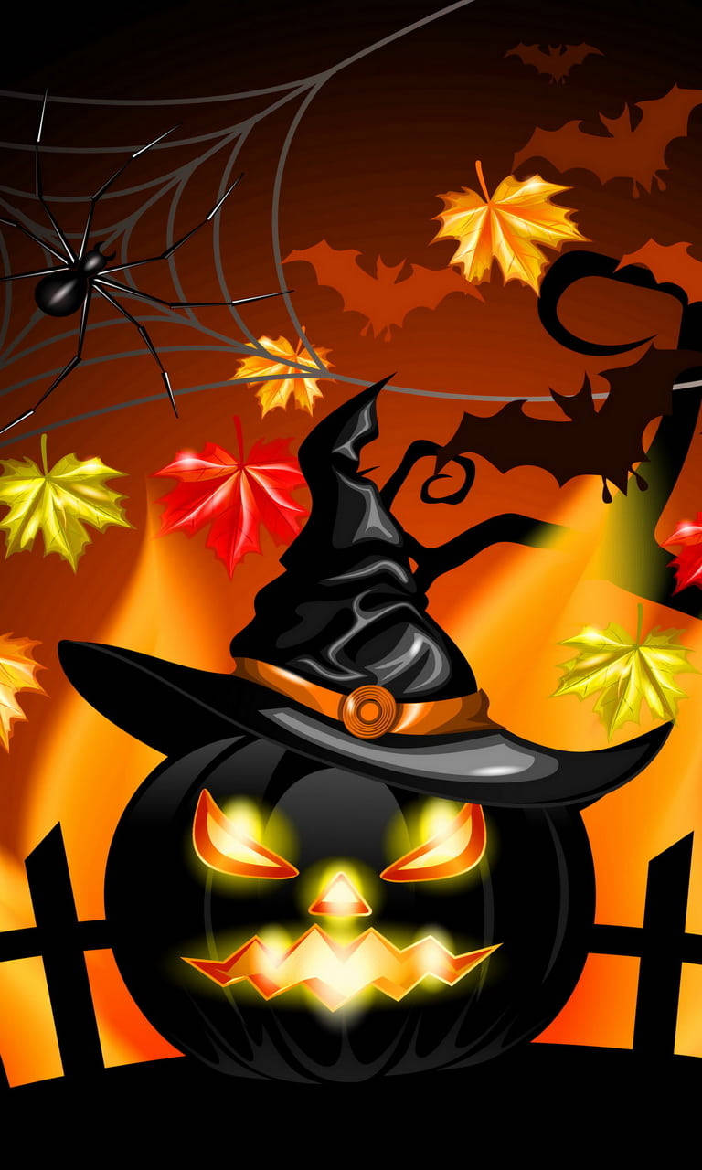 Trick Or Treat Halloween Black Pumpkin Background