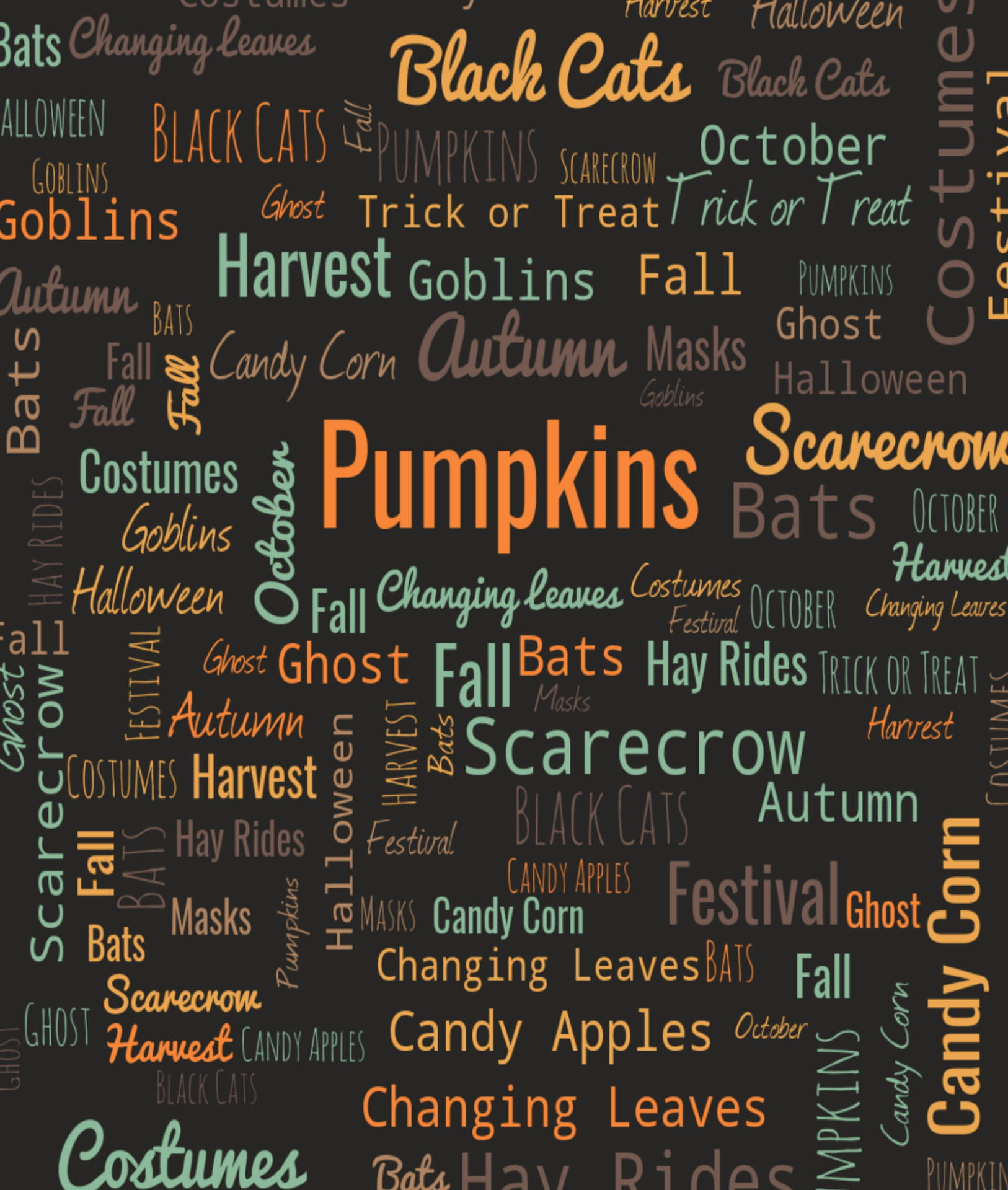 Trick Or Treat Halloween Terms Background