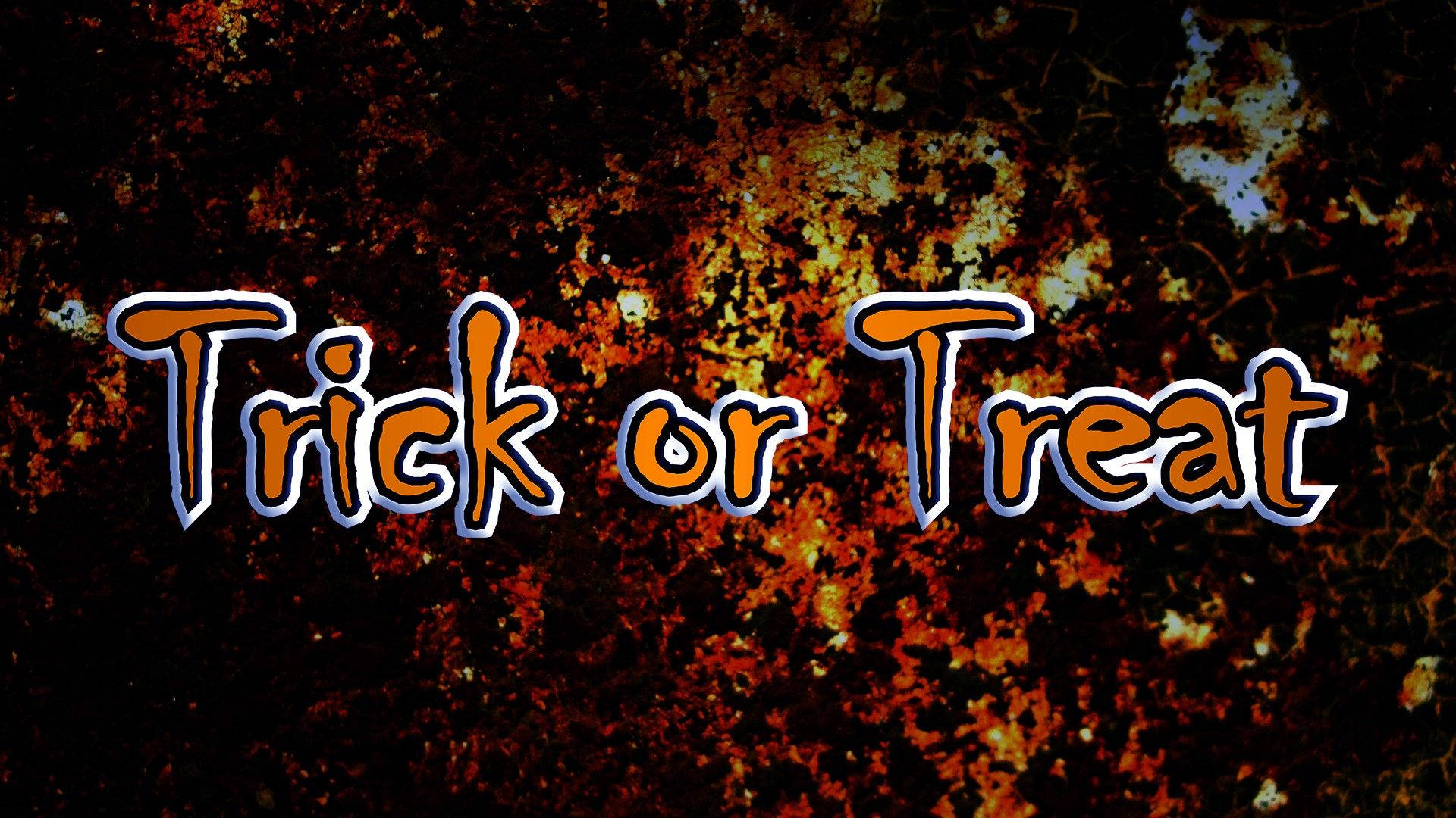 Trick Or Treat Orange Text Background