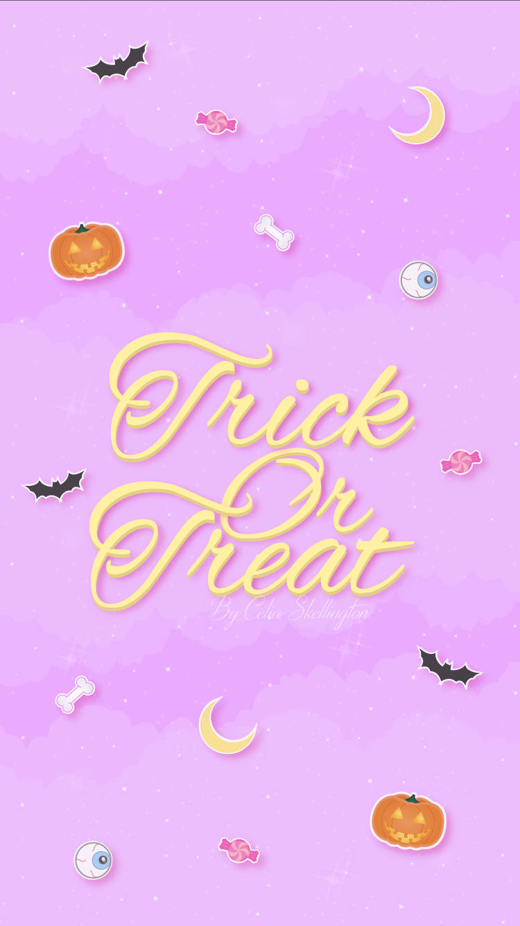 Trick Or Treat Pink Background Background