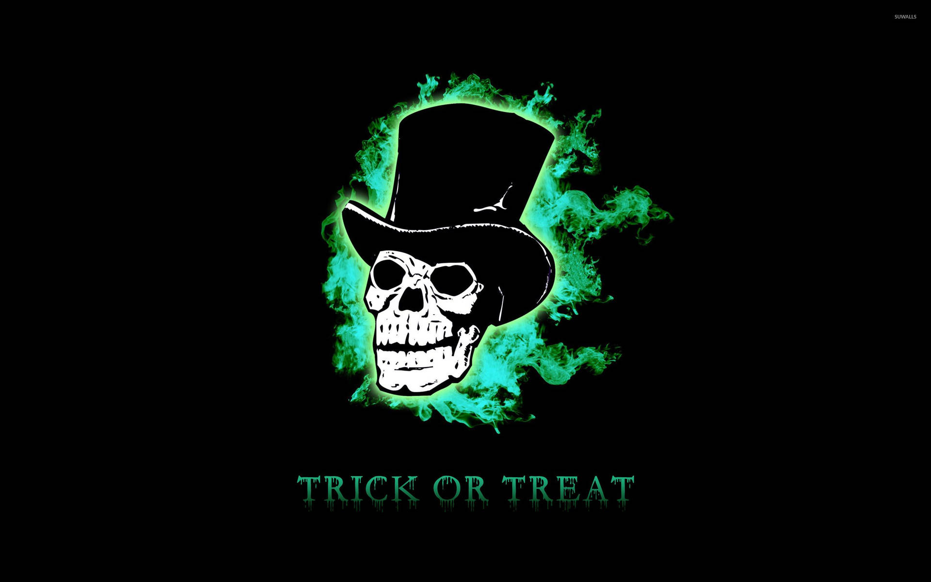 Trick Or Treat Skull Hat Background