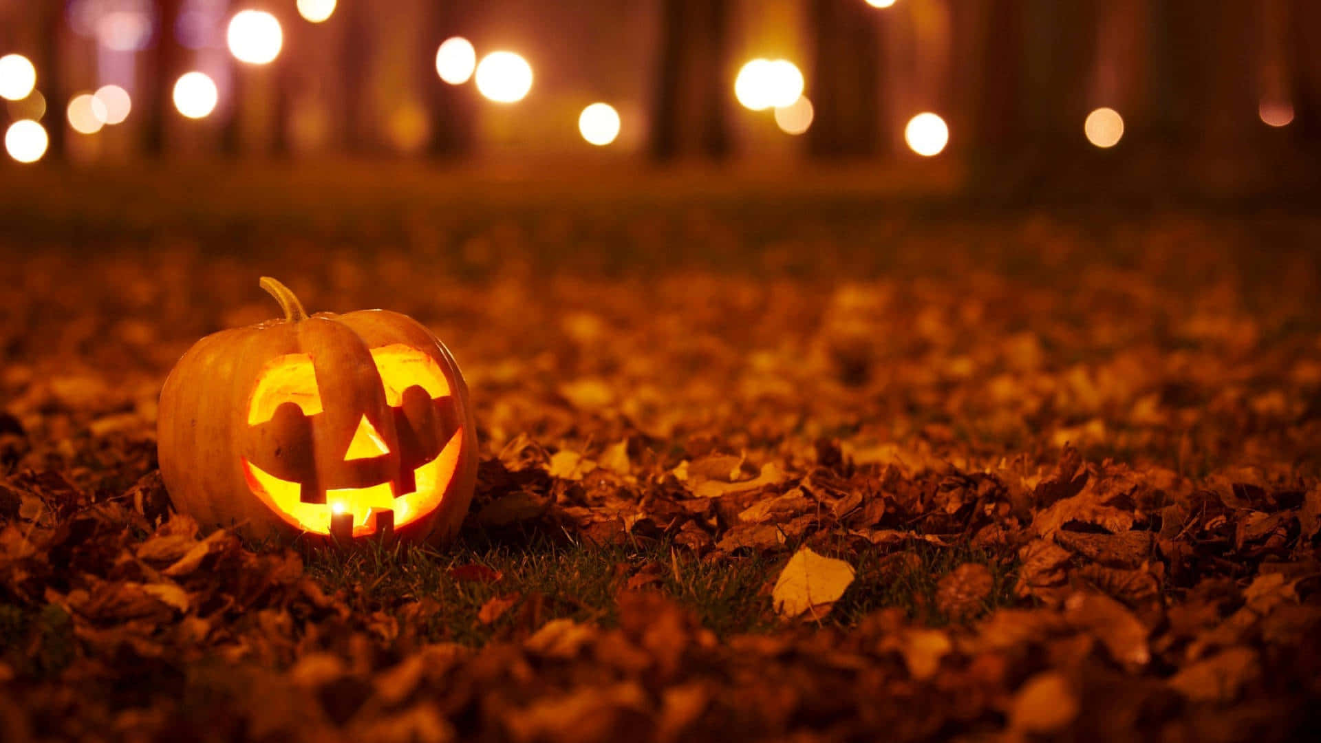 Trick Or Treat With A Burnt Orange Pumpkin Background