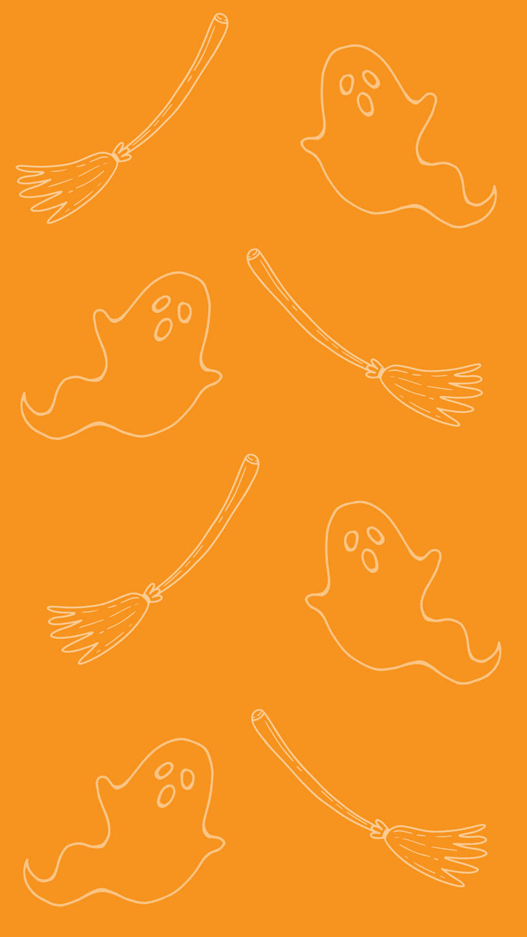 Trick Or Treat With An Orange Halloween Background