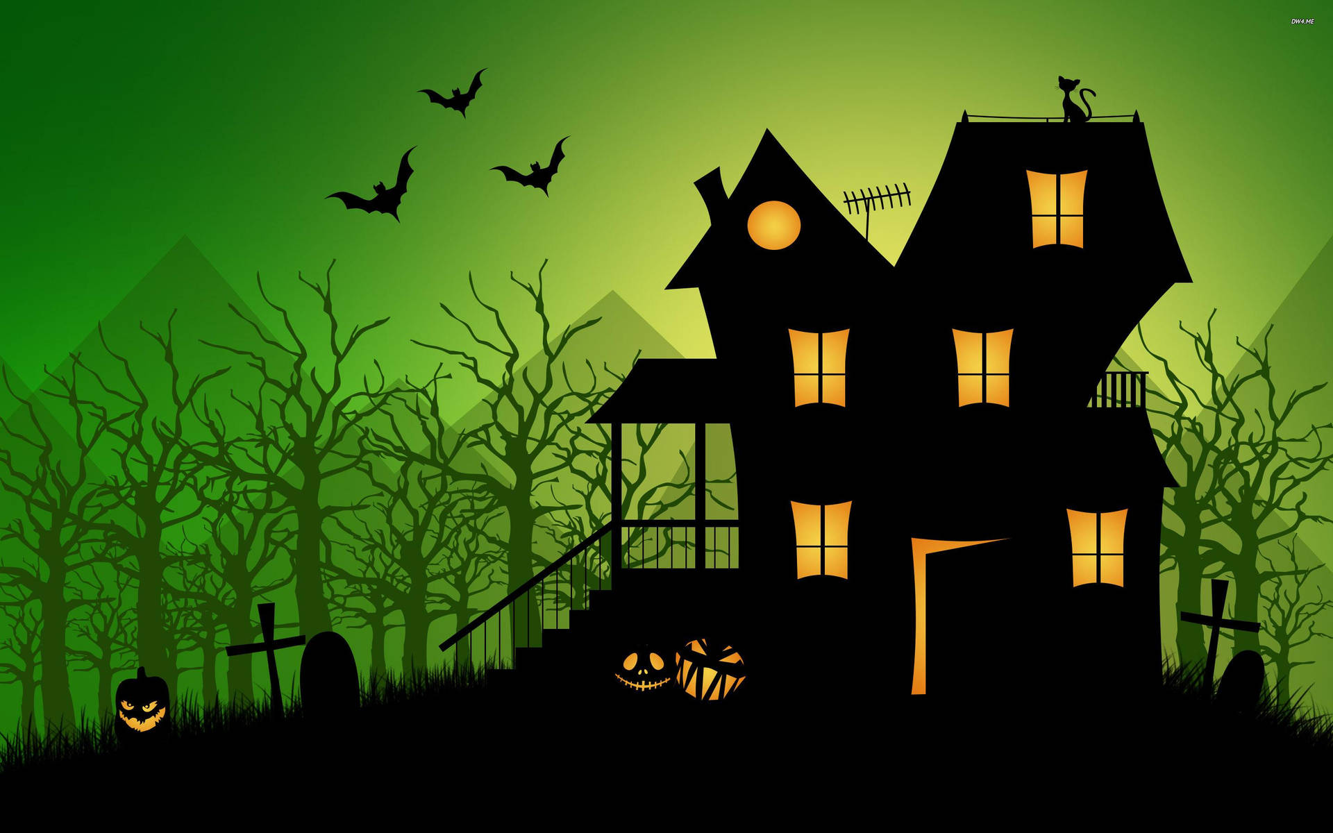 Trick Or Treaters Beware - The House On The Hill Is A Scary Adventure! Background