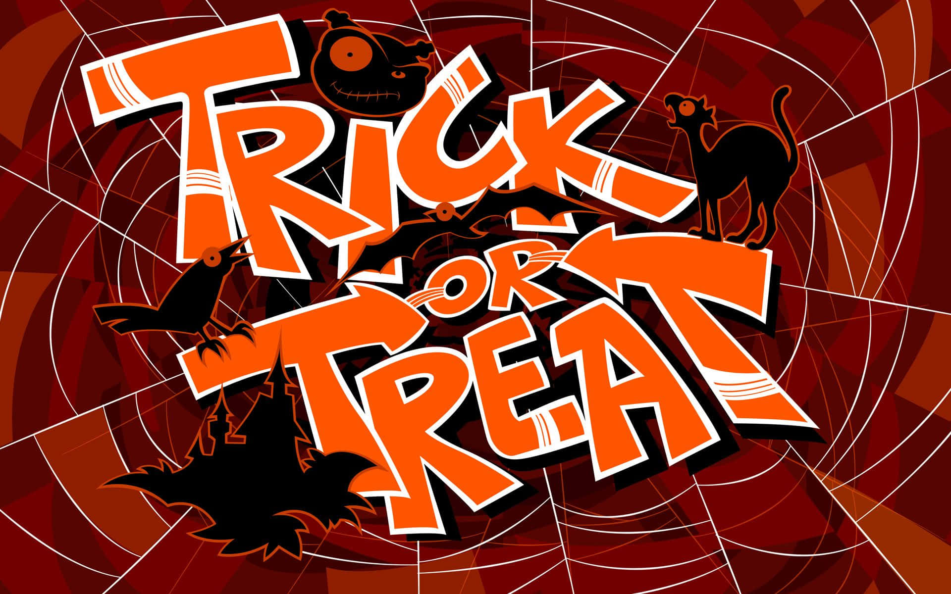Trick-or-treating On Halloween Night Background
