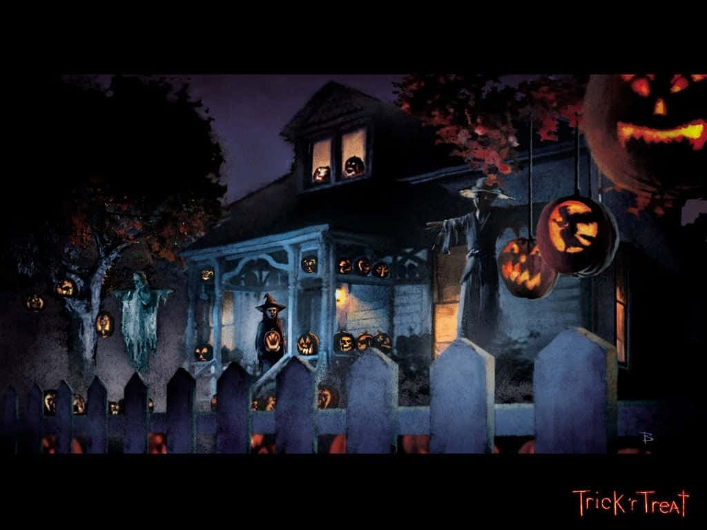 Trick R Treat Haunted House Background