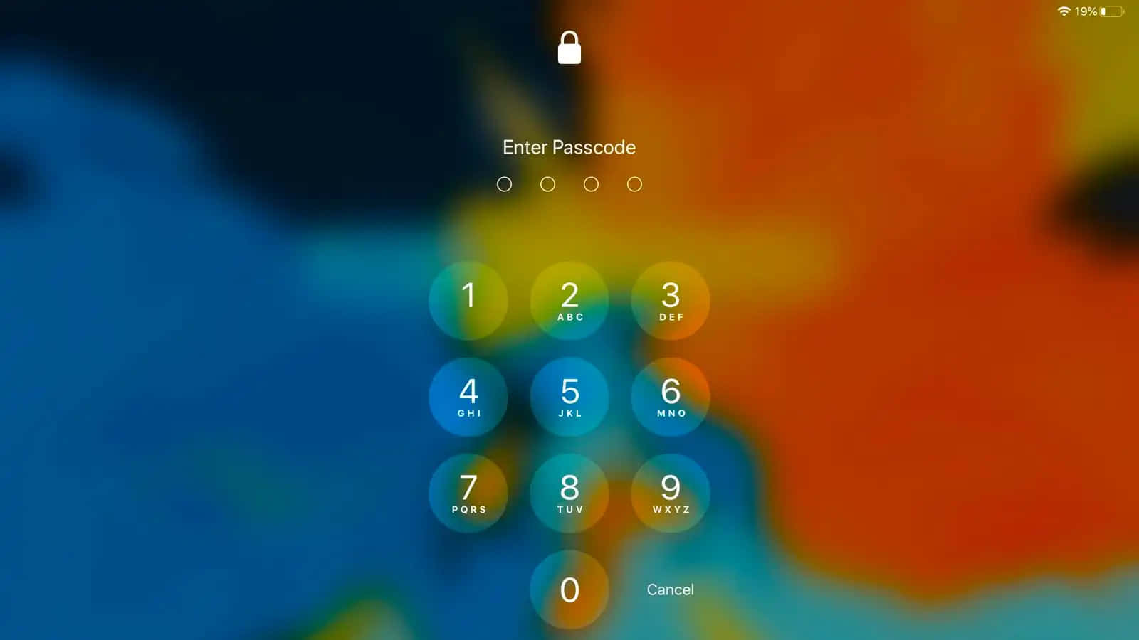 Tricky Lock Screen With Number Panel Background