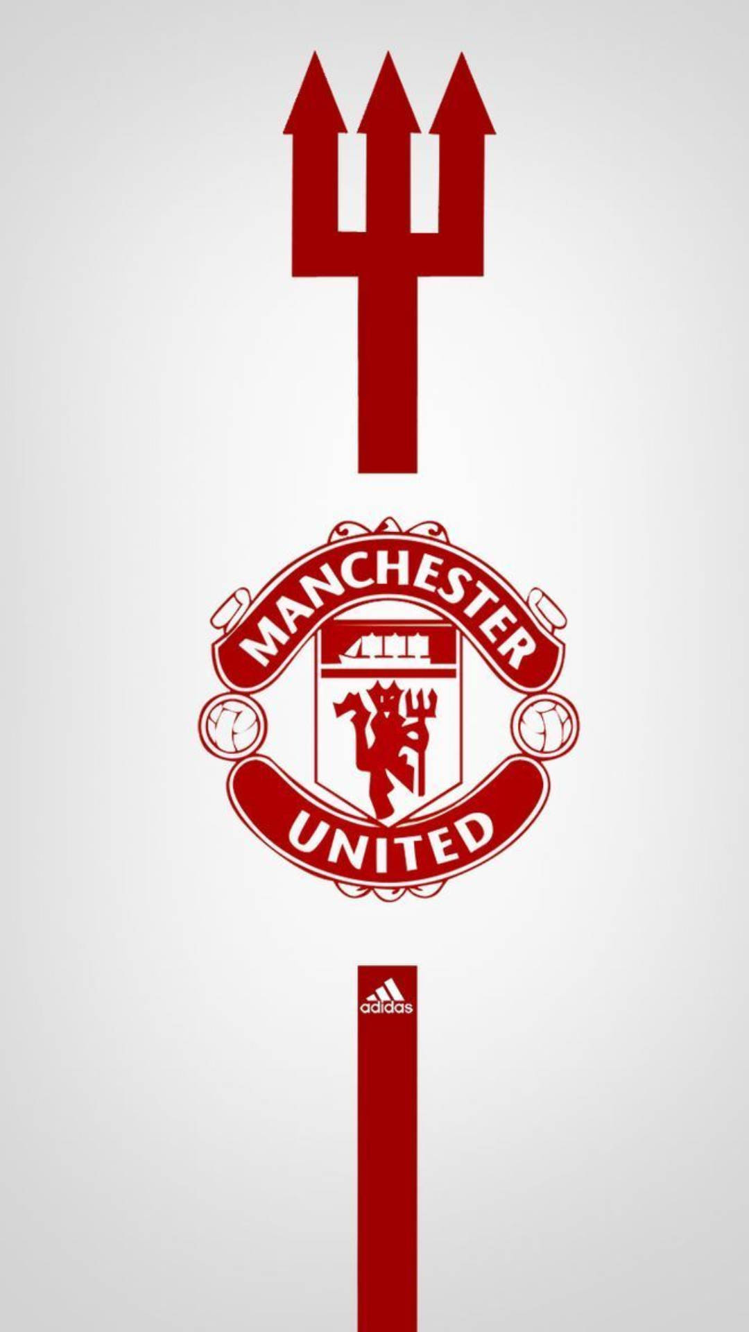 Trident And Logo Of Manchester United Mobile Background