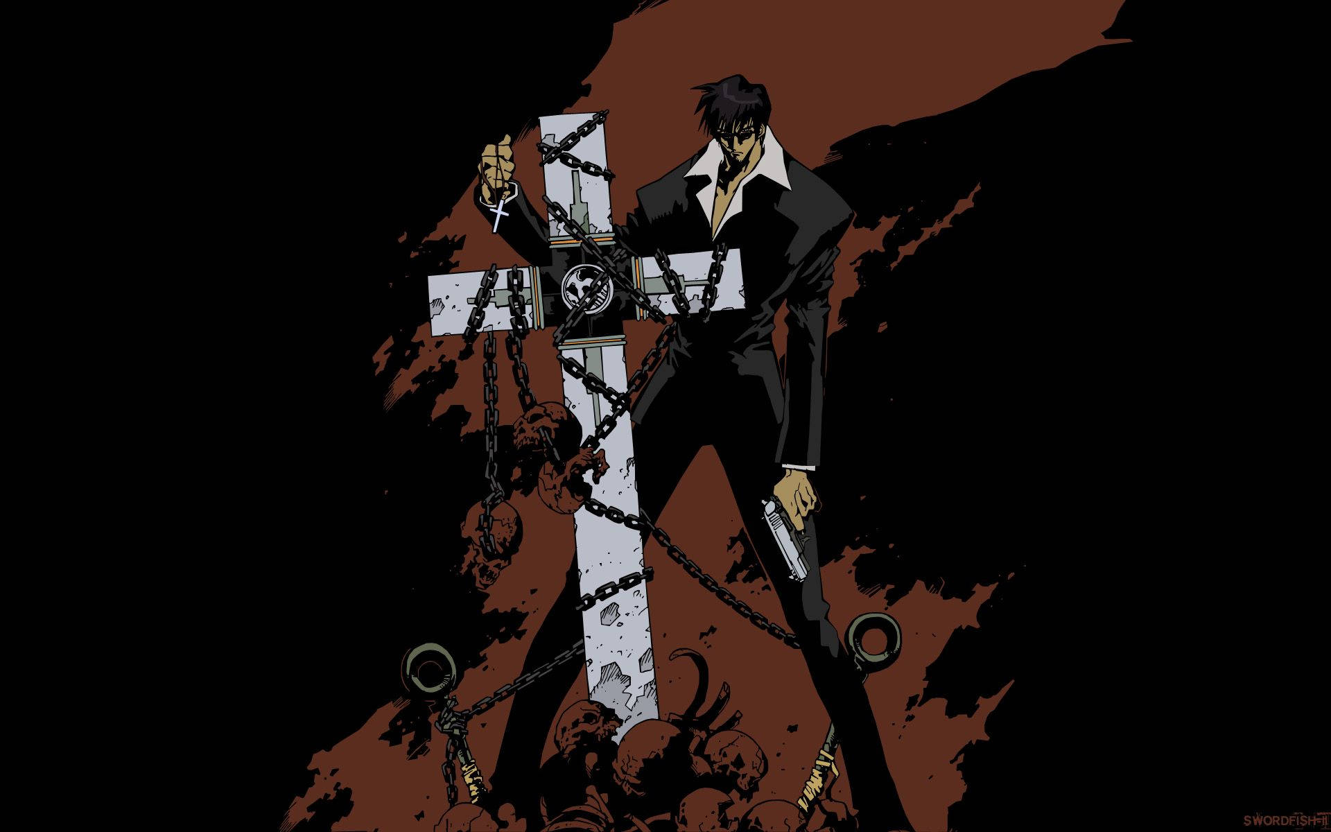 Trigun Protagonist Nicholas Wolfwood Background
