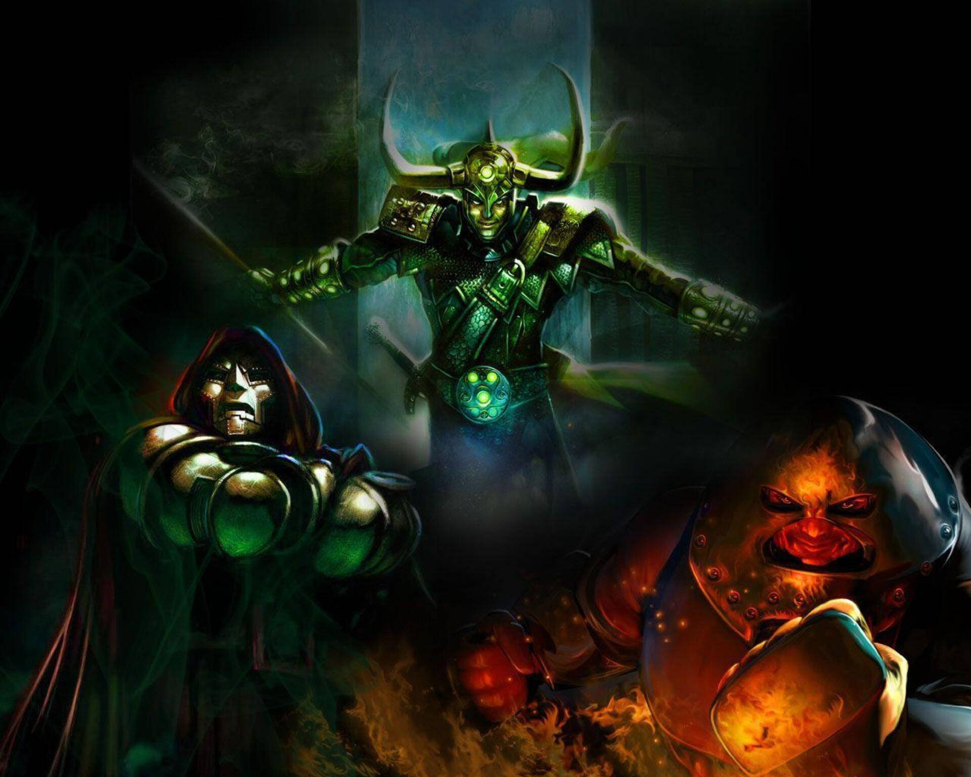 Trio Marvel Villains Art Background