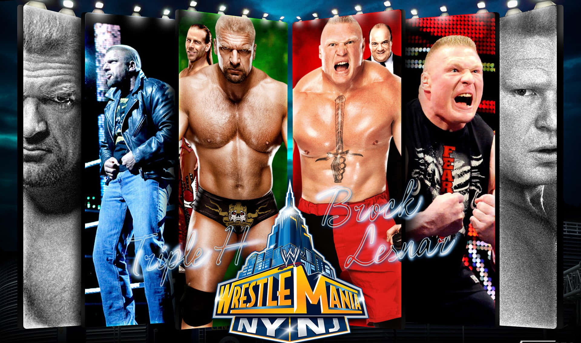 Triple H And Brock Lesnar 2013