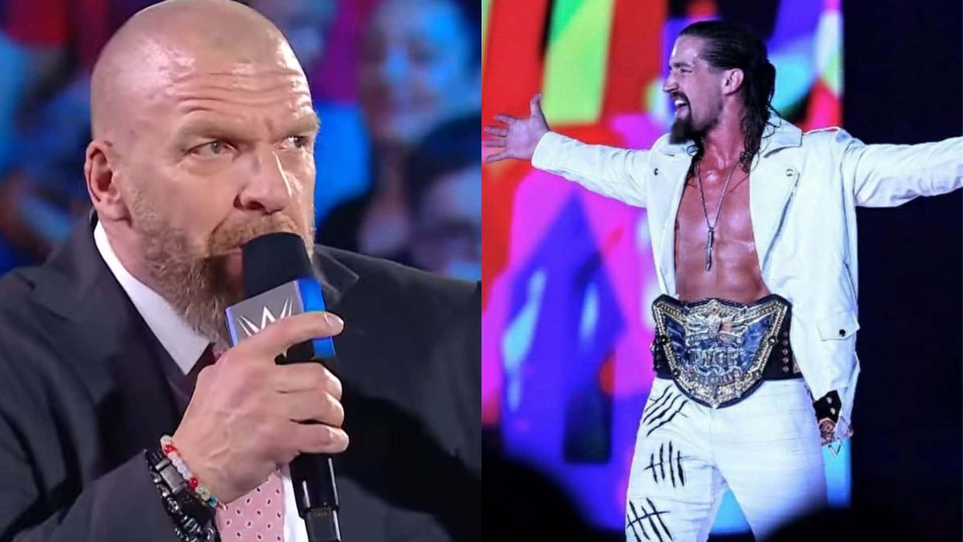 Triple H Beside Jay White Background