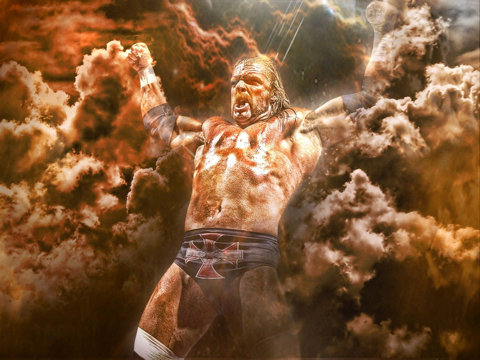 Triple H Cloudy Graphic Edit Background