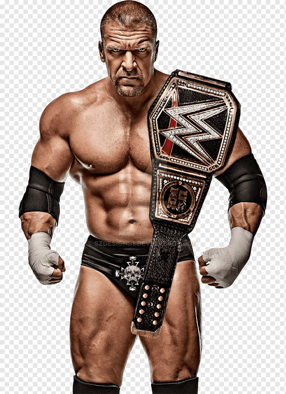 Triple H With A Wwe Championship Belt