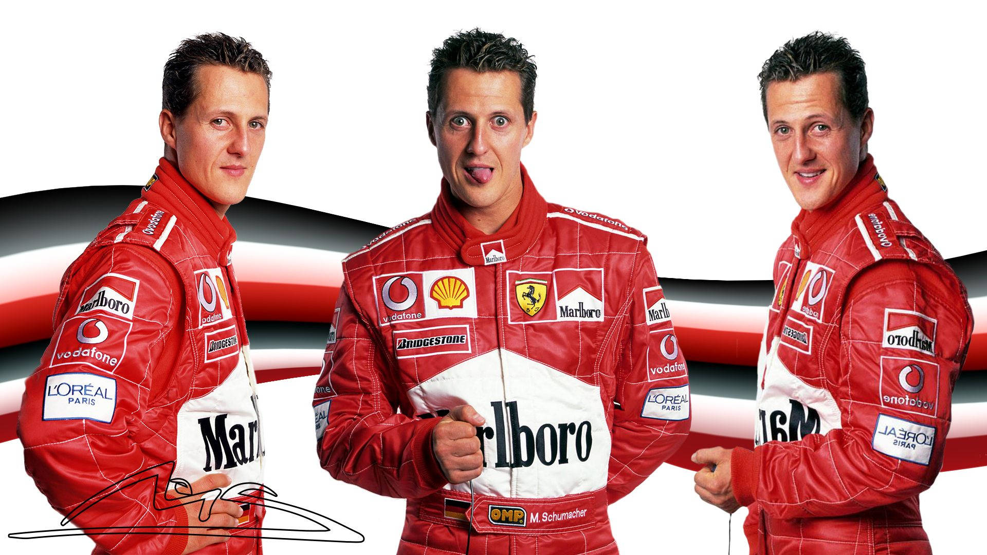 Triple Michael Schumacher Background