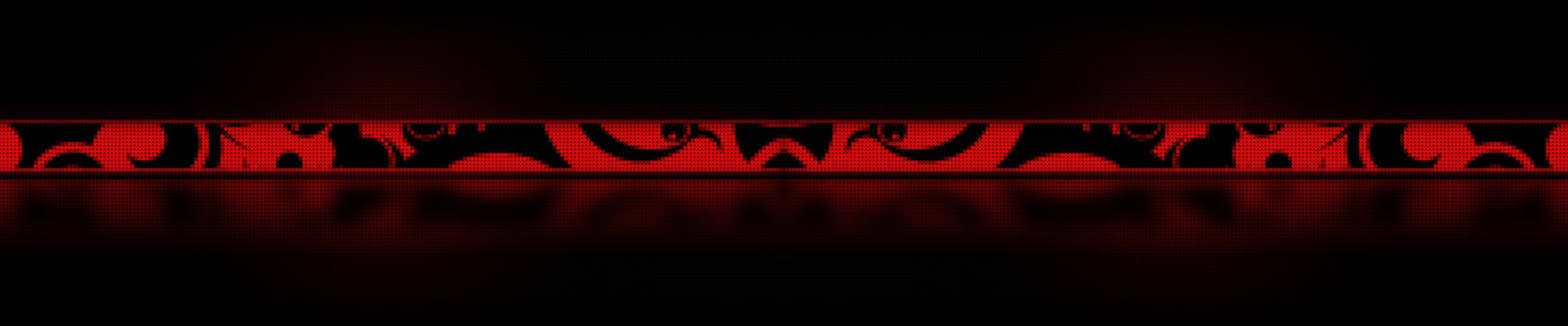 Triple Monitor Red Background