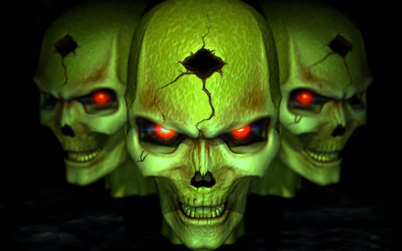 Triplet Skulls Horror3 D