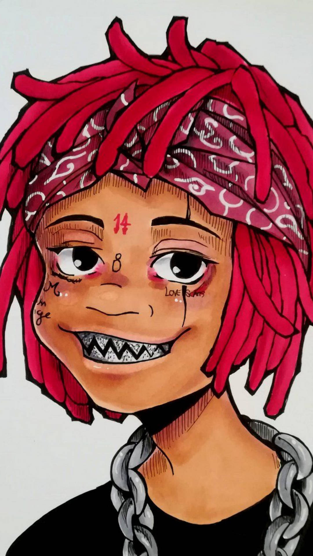 Trippie Redd Anime Art Background