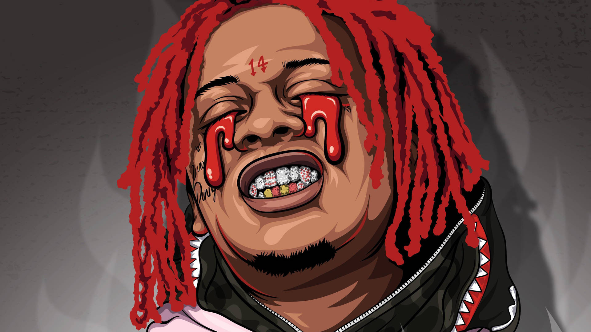 Trippie Redd Red Tears Background