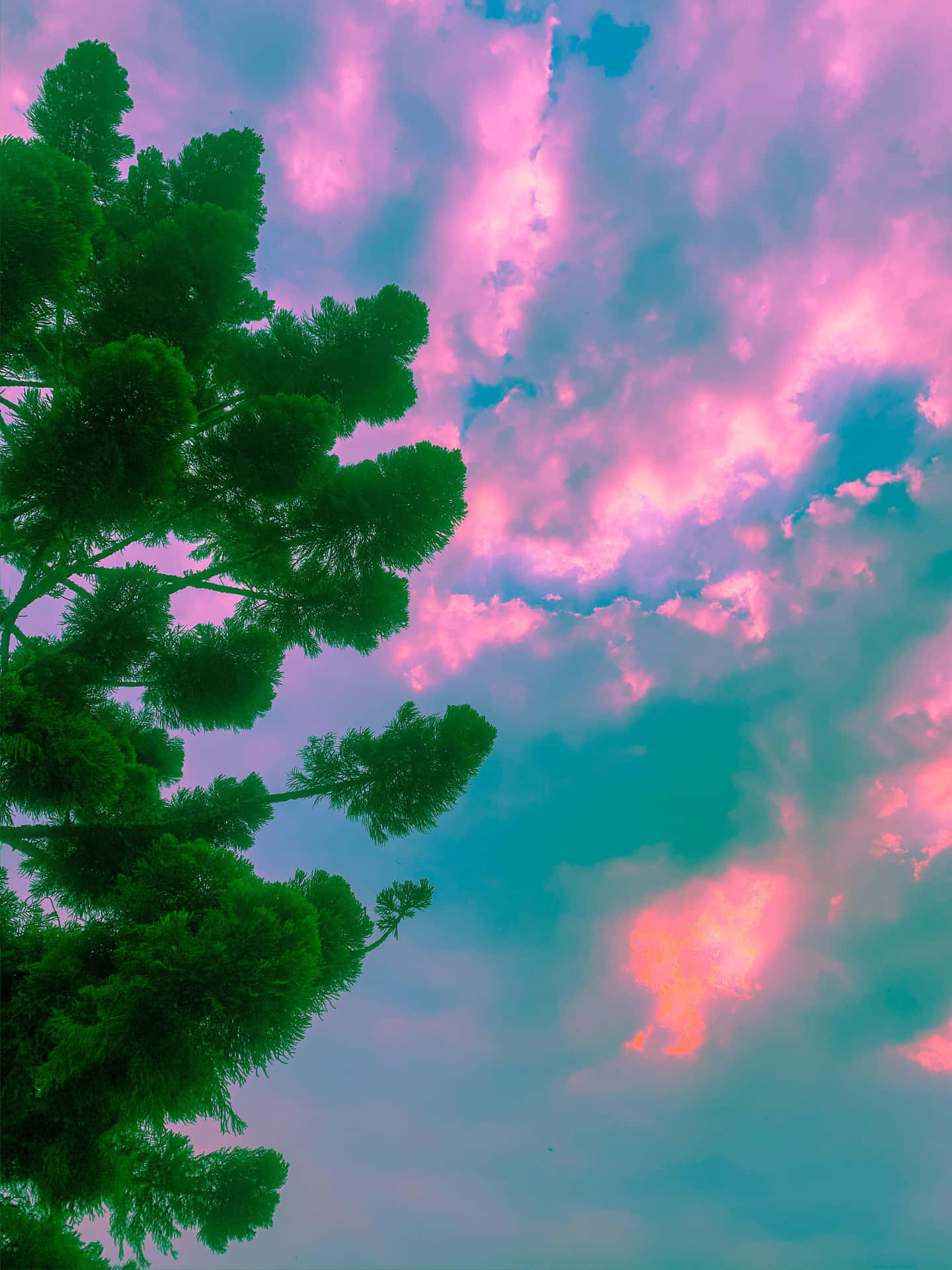 Trippy Aesthetic Cloud With Tree